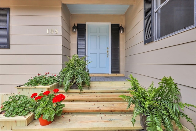 view of doorway to property