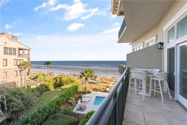 800 Ocean Blvd Unit 205, Saint Simons Island, GA 31522 - balcony with a water view and a beach view