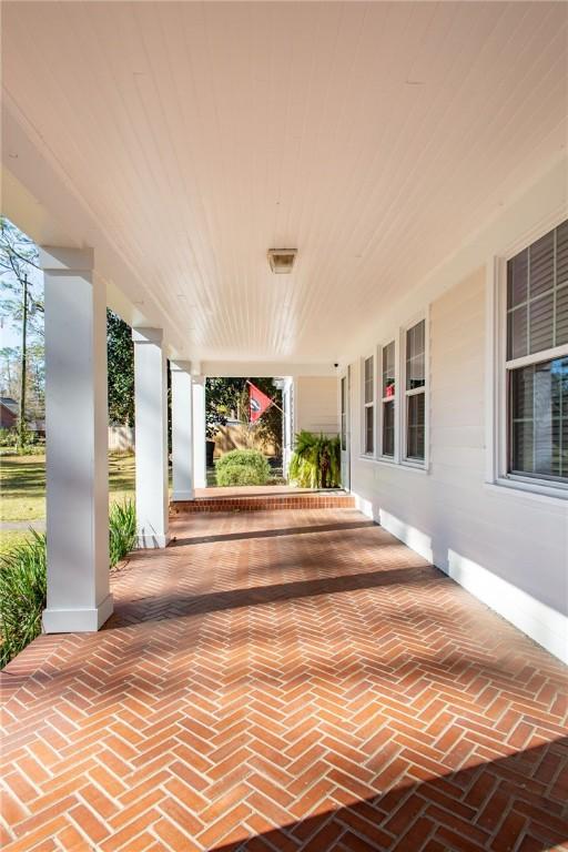 view of patio with covered porch