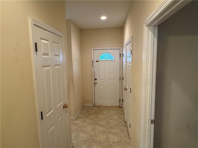448 Moss Creek Ln, Brunswick, GA 31520 - doorway to outside featuring recessed lighting and light flooring