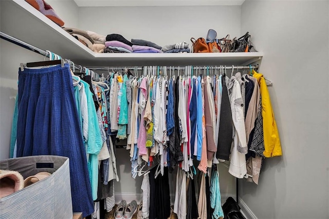 view of walk in closet