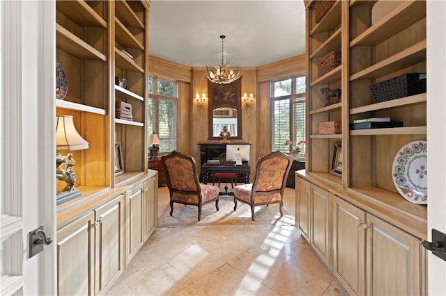 316 Forest Oaks, Saint Simons Island, GA 31522 - living area with an inviting chandelier and crown molding