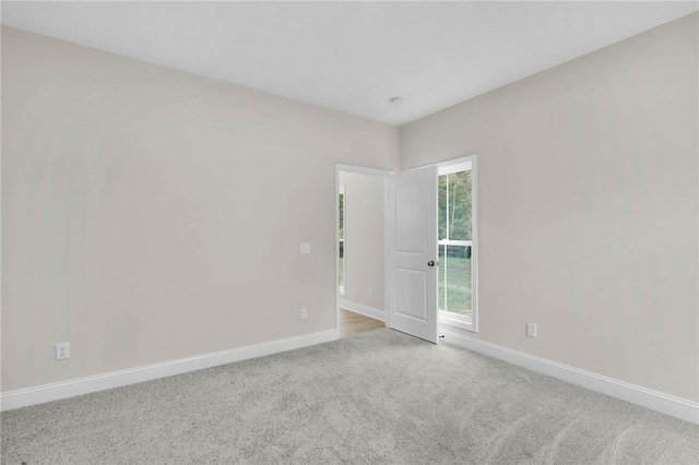 view of carpeted spare room