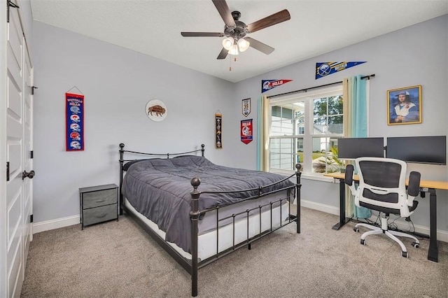 69 Allie Loop, Brunswick, GA 31525 - carpeted bedroom with baseboards and a ceiling fan