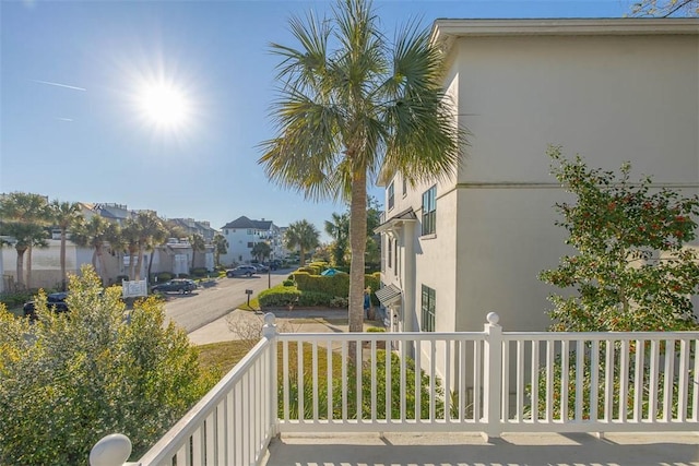balcony with a residential view