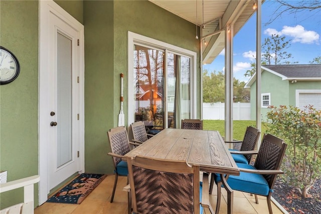 view of sunroom / solarium