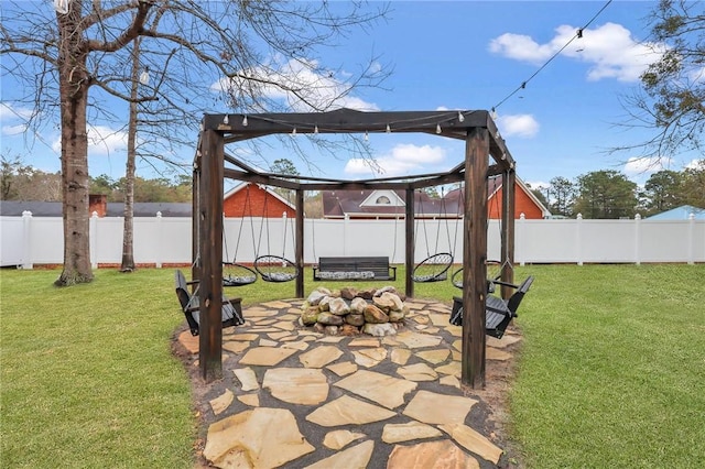 view of patio / terrace with a fenced backyard