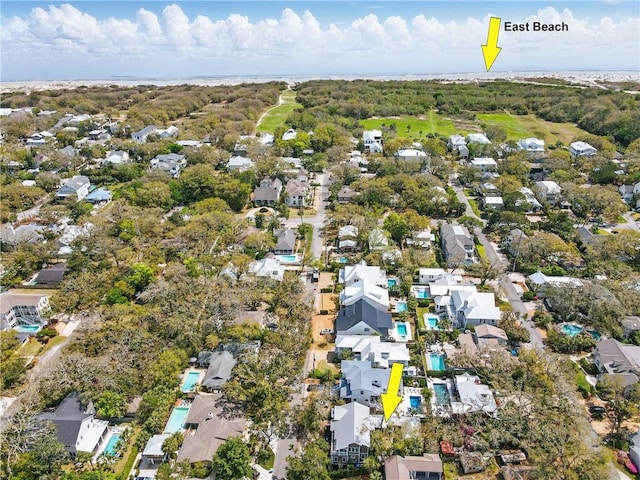 bird's eye view featuring a residential view