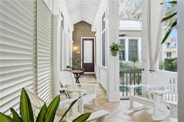 view of sunroom