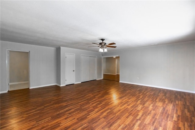 907 Euclid Ave, Waycross, GA 31501 - spare room featuring wood finished floors and a ceiling fan