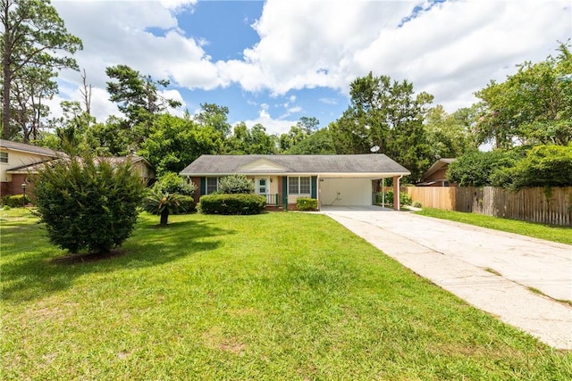 907 Euclid Ave, Waycross, GA 31501 - ranch-style home featuring concrete driveway and an attached carport