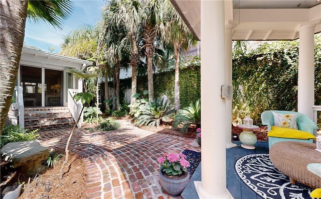 231 Magnolia Ave, Saint Simons Island, GA 31522 - view of patio with entry steps