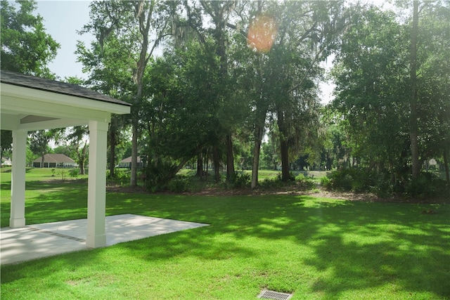 view of yard with a patio