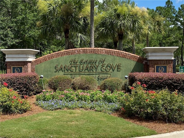 view of community sign