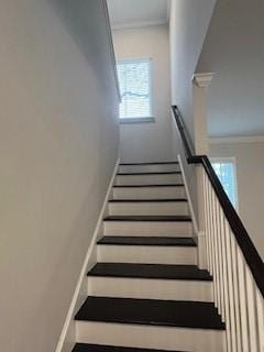 stairs with ornamental molding