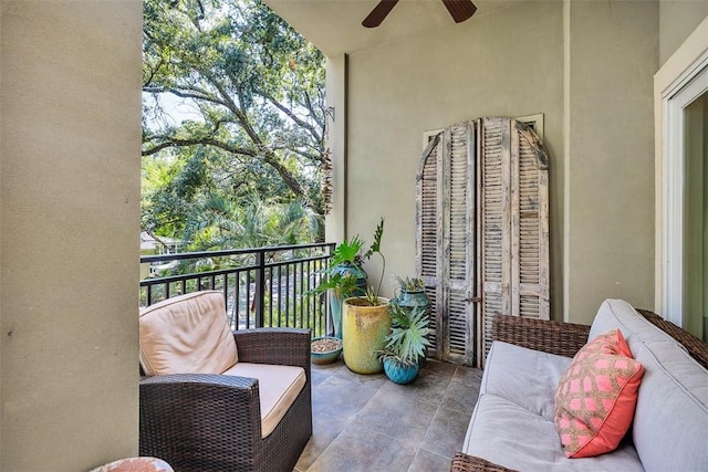 150 Salt Air Dr Unit 202, Saint Simons Island, GA 31522 - balcony with a ceiling fan