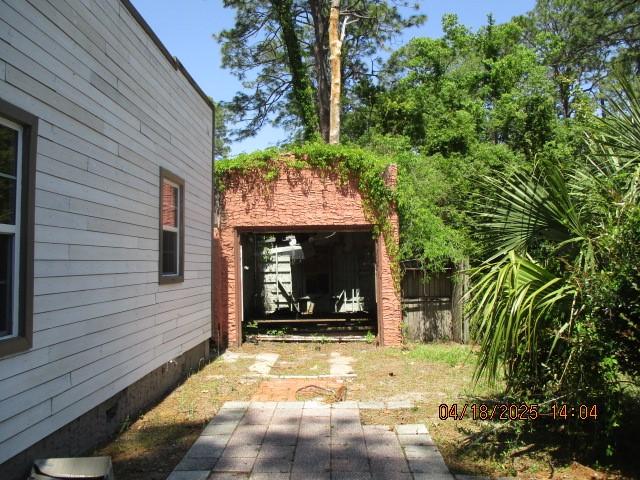 exterior space featuring fence