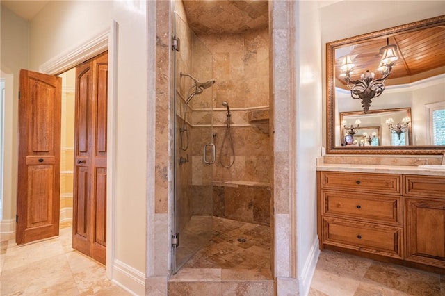 178 Hampton Point Dr, Saint Simons Island, GA 31522 - full bath featuring a stall shower, vanity, and ornamental molding
