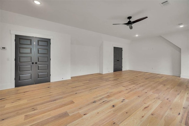 128 W Point Pkwy, Saint Simons Island, GA 31522 - additional living space featuring ceiling fan, hardwood / wood-style floors, and recessed lighting
