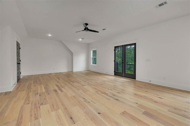128 W Point Pkwy, Saint Simons Island, GA 31522 - unfurnished living room featuring ceiling fan, light wood-type flooring, recessed lighting, and baseboards