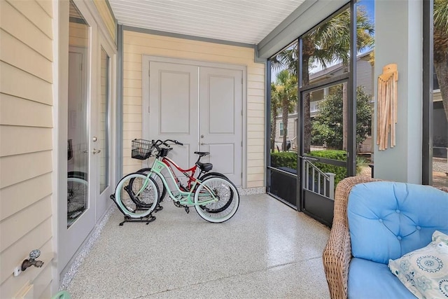 view of sunroom