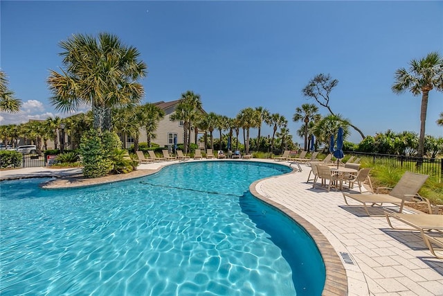 view of pool with a patio