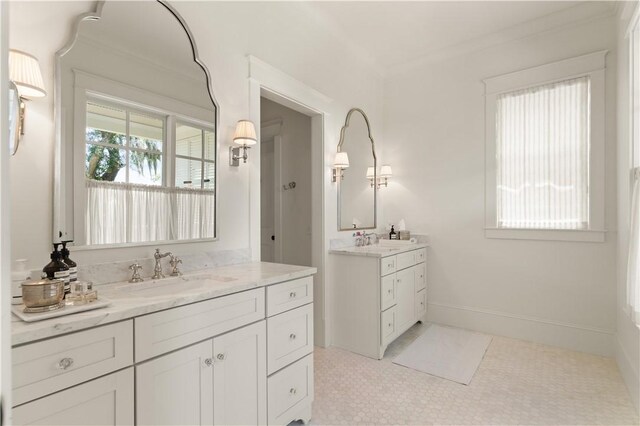 bathroom featuring vanity