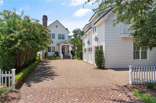 view of front facade with a garage