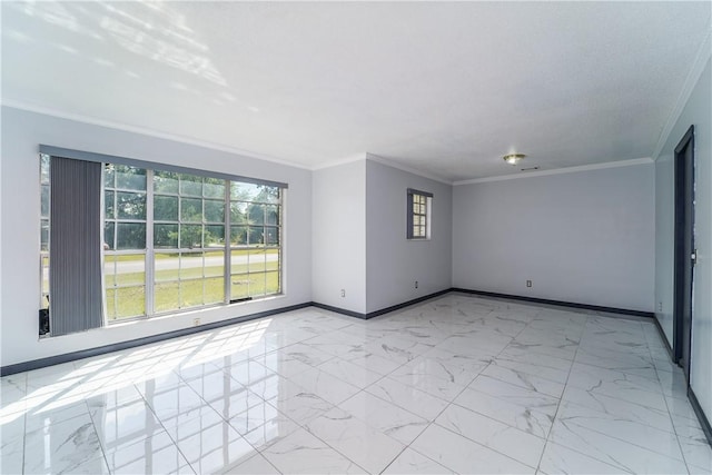 1501 Charles St, Waycross, GA 31501 - empty room with marble finish floors and crown molding