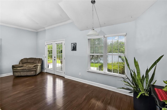 326 Daniel Trent Way, Kingsland, GA 31548 - unfurnished room featuring french doors, healthy amount of natural light, baseboards, and crown molding