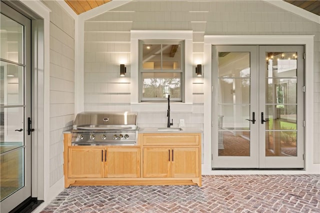 1241 Pikes Bluff Rd, Saint Simons Island, GA 31522 - view of patio featuring french doors and area for grilling