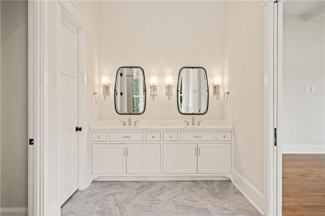 1241 Pikes Bluff Rd, Saint Simons Island, GA 31522 - full bath with double vanity and marble finish floors