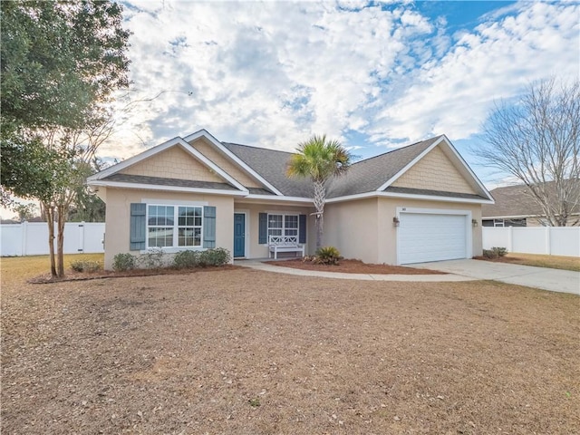 view of front of home featuring a garage