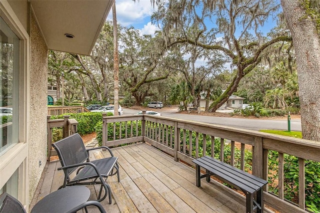 view of wooden deck