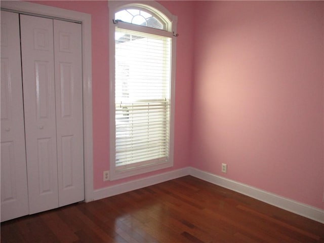 foyer entrance with dark hardwood / wood-style flooring