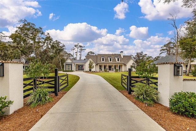 view of front of house featuring a front yard