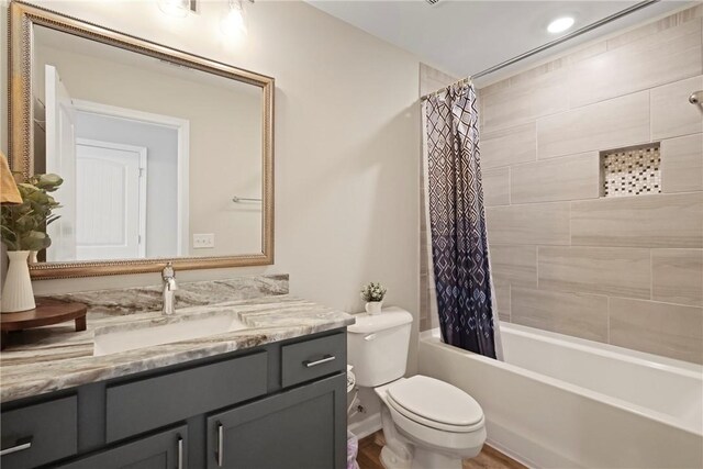 64 Wellington Cir, Brunswick, GA 31525 - full bath with vanity and shower / bathtub combination with curtain
