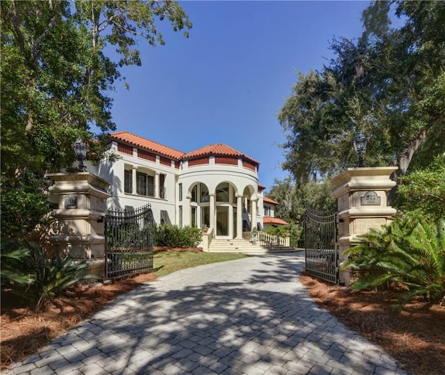 view of mediterranean / spanish house