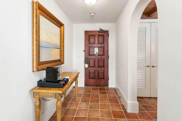 view of tiled entrance foyer