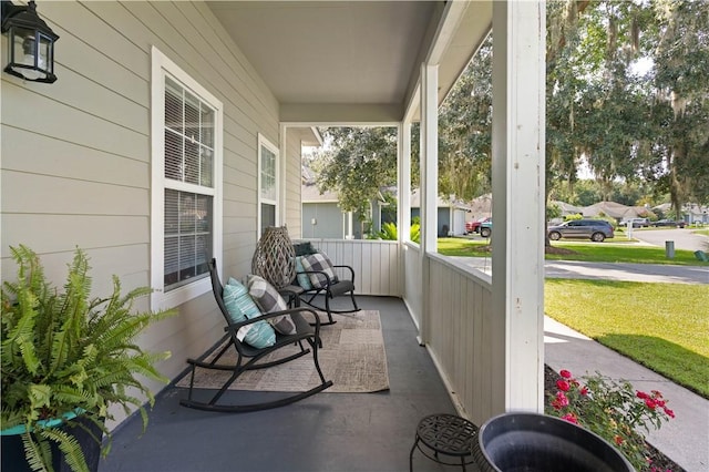 view of patio with covered porch