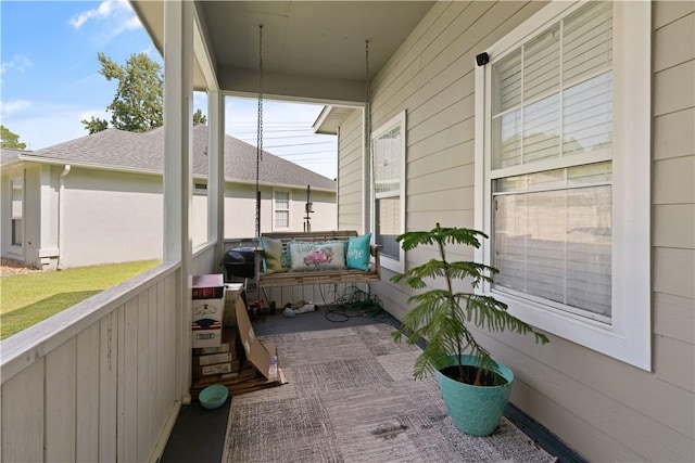 view of sunroom / solarium