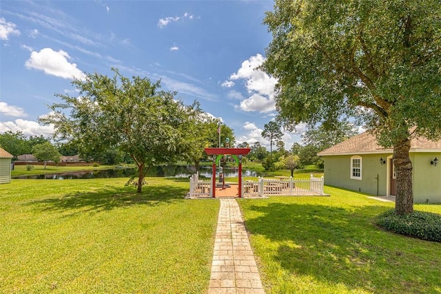 110 Rachel Way, Brunswick, GA 31523 - view of grassy yard with a water view