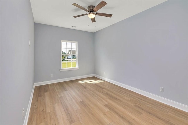 117 Rachel Way, Brunswick, GA 31523 - spare room with a ceiling fan and light wood-style floors