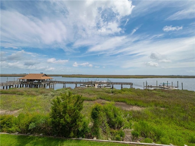 1106 Plantation Point Dr, Saint Simons Island, GA 31522 - dock area with a water view