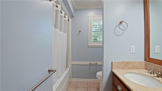 500 Altamaha Rd, Jesup, GA 31545 - bathroom with vanity, tile patterned flooring, and shower / bath combo