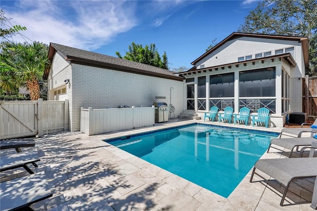 1626 Bruce Dr, Saint Simons Island, GA 31522 - view of pool with a patio area, a fenced in pool, fence, and a gate