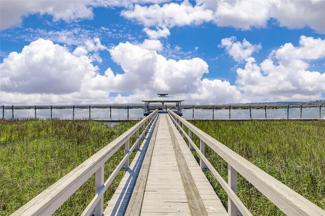 dock area featuring a gazebo