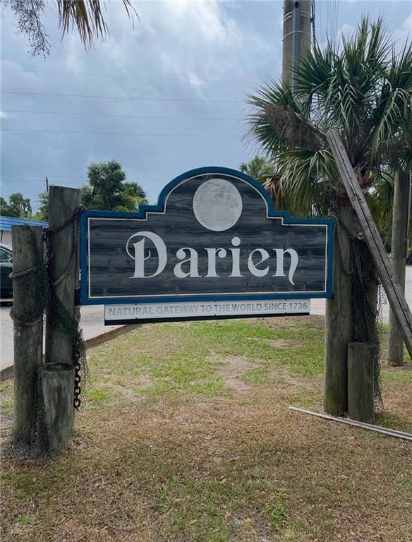 view of community sign