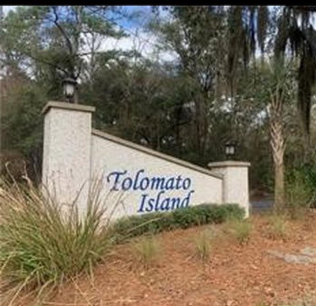 view of community sign