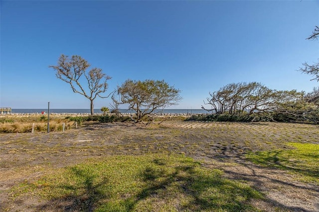 view of yard featuring a water view